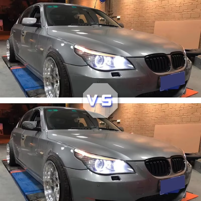 E60 Sport Mirror Covers – Gloss Black / Carbon Fiber (E6X 2003–2010, Pre-LCI & LCI)