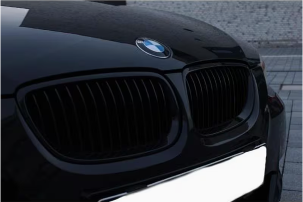 E90 Front Grille – Matte Black Double Line (E90 & E91 2005–2008, Pre-LCI)