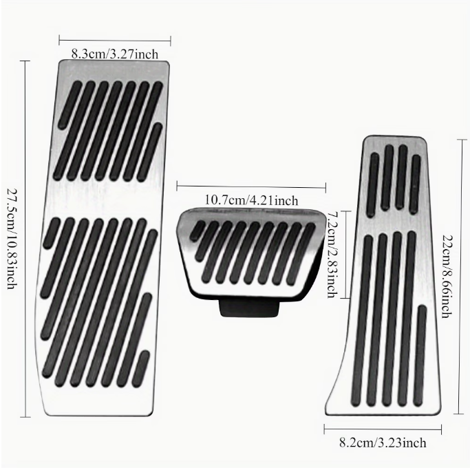 E90 Sport Aluminum Pedal Covers – Non-Slip Performance Pedal Set (E9X 2005–2012, Pre-LCI & LCI)