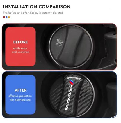 E90 Carbon Fiber Fuel Cap Cover – Sport Gas Tank Lid Trim (E9X 2005–2012, Pre-LCI & LCI)