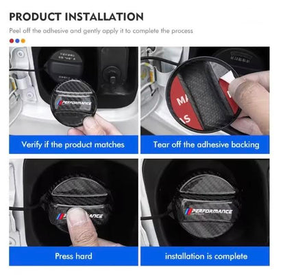 E90 Carbon Fiber Fuel Cap Cover – Sport Gas Tank Lid Trim (E9X 2005–2012, Pre-LCI & LCI)