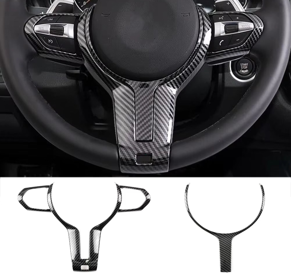 BMW F30 Carbon Fiber Style Steering Wheel Trim Cover
