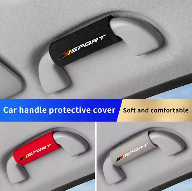 E60 Interior Roof Grab Handle Cover – Soft Armrest Protector 2pcs (E6X 2003–2010, Pre-LCI & LCI)