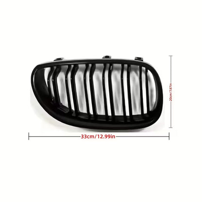 E60 Gloss Black Front Kidney Grilles – Sport Style Pair (E6X 2003–2010, Pre-LCI & LCI)