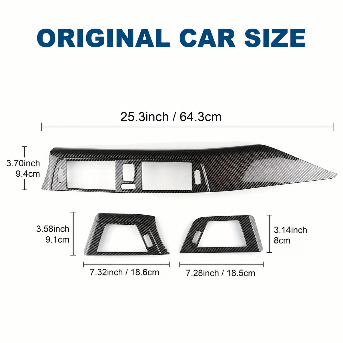 BMW F30 Dashboard Air Vent Trim Cover (2013–2018) – Carbon Look
