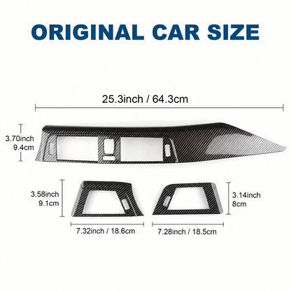 BMW F30 Dashboard Air Vent Trim Cover (2013–2018) – Carbon Look