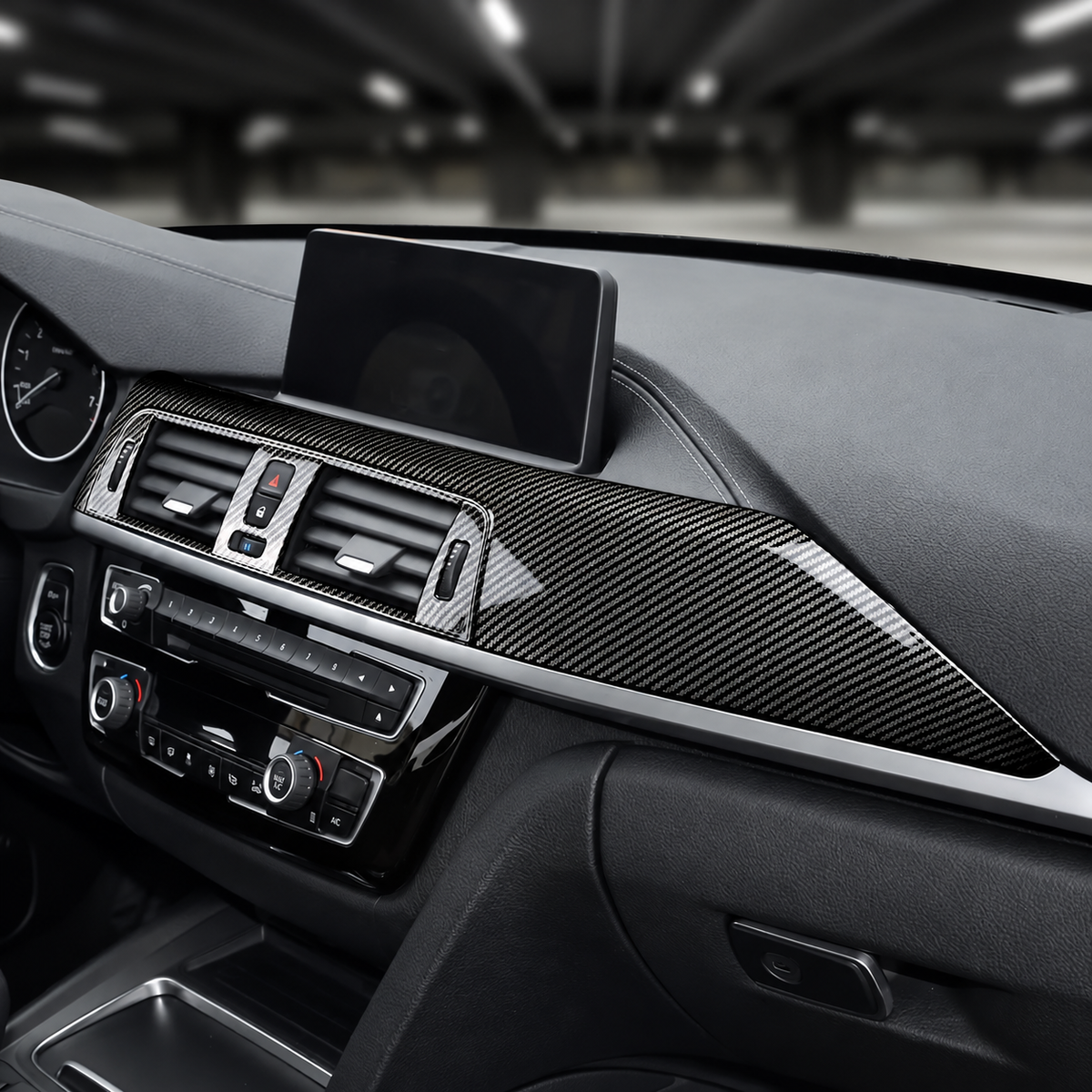 BMW F30 Dashboard Air Vent Trim Cover (2013–2018) – Carbon Look