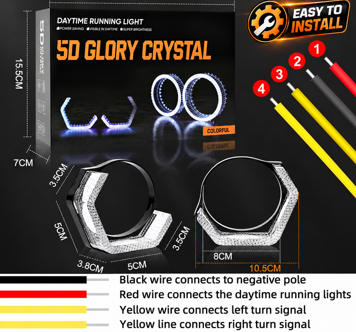 BMW E90  RGB LED Angel Eyes Shrouds – App Control & Dynamic Turn Signal (2005-2011)