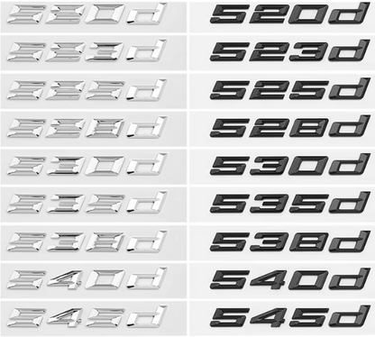 Rear Trunk Letter & Number Badge – Compatible with BMW 5 Series E60 2003–2010 (d & i)