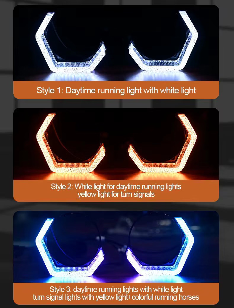 BMW E90  RGB LED Angel Eyes Shrouds – App Control & Dynamic Turn Signal (2005-2011)