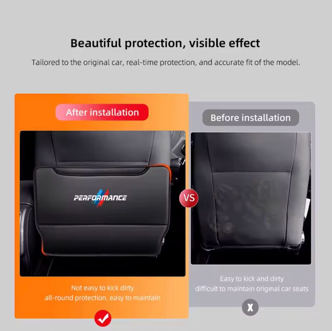 E60 Seat Back Protector – Performance Anti-Kick Cover (E6X 2003–2010, Pre-LCI & LCI)