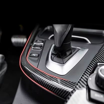 BMW F30 Center Console Side Trim Cover (2013–2018) – Carbon Look