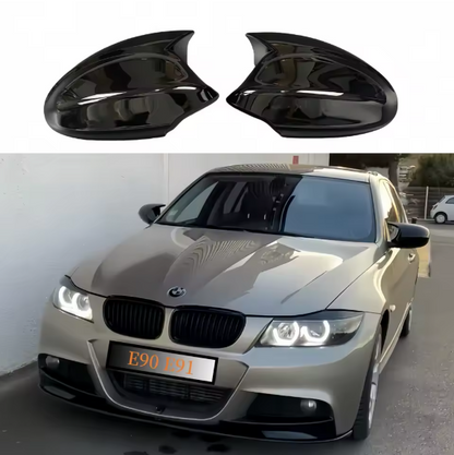 E90 “Batman” Mirror Covers – Sport Side Mirror Caps Pair (E9X 2005–2012, Pre-LCI & LCI)