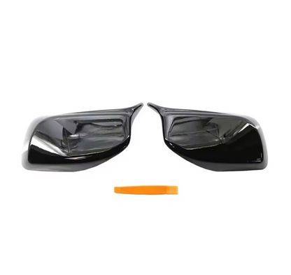 E60 Sport Mirror Covers – Gloss Black / Carbon Fiber (E6X 2003–2010, Pre-LCI & LCI)