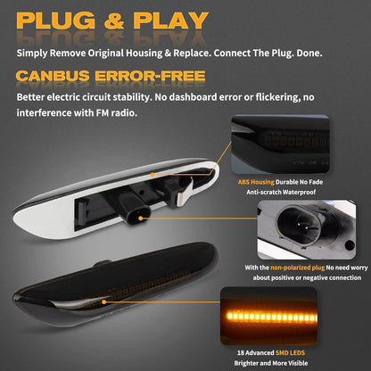 LED Indicator Side Indicator with Canbus Error Free for BMW E90 2005-2012