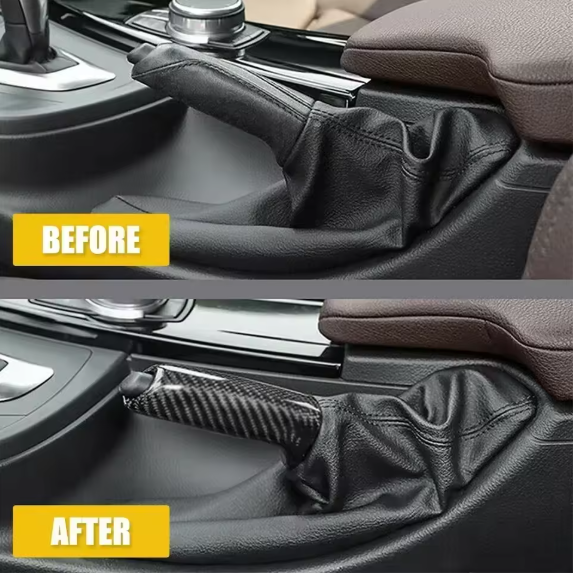 E60 Carbon Style Handbrake Handle Cover – OEM Fit Interior Upgrade (E6X 2003–2010, Pre-LCI & LCI)