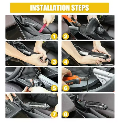 E60 Carbon Style Handbrake Handle Cover – OEM Fit Interior Upgrade (E6X 2003–2010, Pre-LCI & LCI)