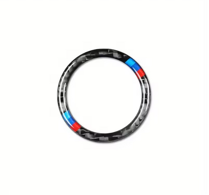 E90 Start Button Trim Ring – Carbon / M Style (E9X 2005–2012, Pre-LCI & LCI)