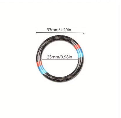 E90 Start Button Trim Ring – Carbon / M Style (E9X 2005–2012, Pre-LCI & LCI)