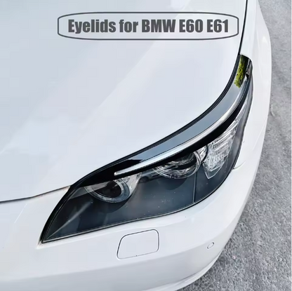 E60 Headlight Eyebrow Eyelids – Sport “Evil Eye” Style Pair (E6X 2003–2010, Pre-LCI & LCI)