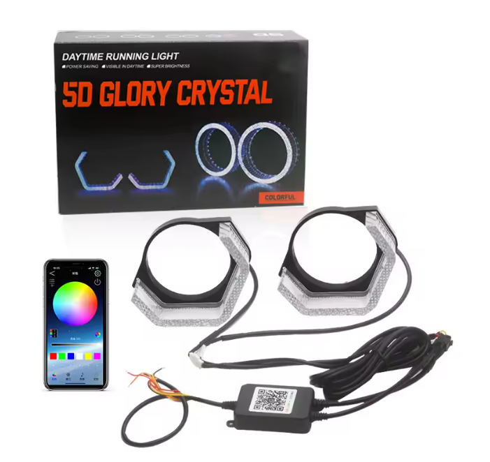 BMW E90  RGB LED Angel Eyes Shrouds – App Control & Dynamic Turn Signal (2005-2011)