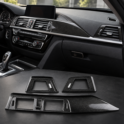 BMW F30 Dashboard Air Vent Trim Cover (2013–2018) – Carbon Look