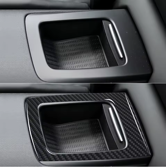 E90 Center Console Storage Frame Trim – Carbon Fiber Look (E9X 2005–2012, Pre-LCI & LCI)