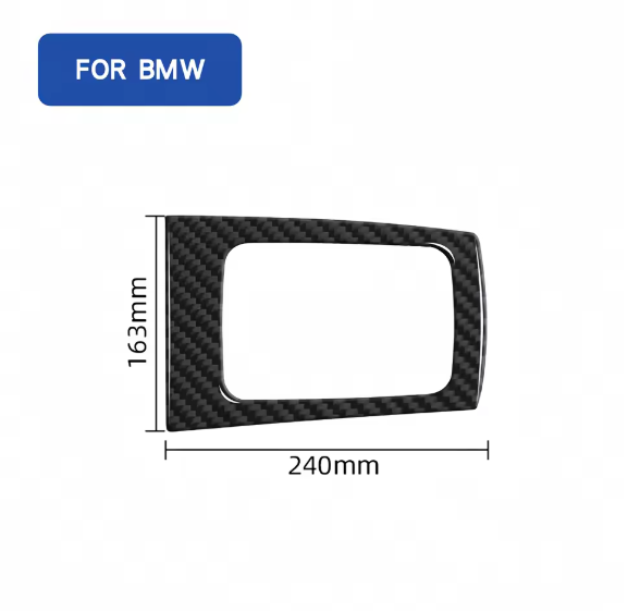 E90 Center Console Storage Frame Trim – Carbon Fiber Look (E9X 2005–2012, Pre-LCI & LCI)