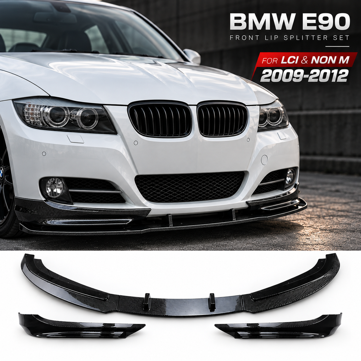 E90 Front Lip for 2009-2012 LCI (fits non-M)