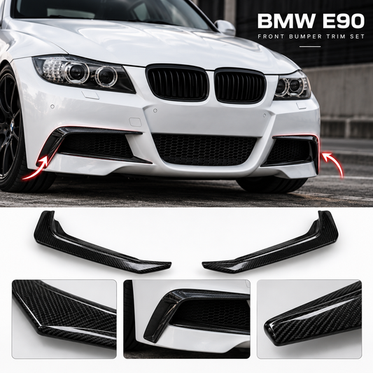 BMW E90 Front Bumper Splitter Extensions  (2005-2012)