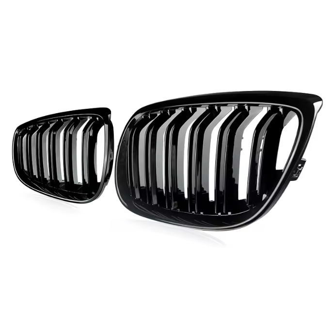 E90/E91 Front Grille – Matte Black Double Line (Facelift LCI 2009-2012)