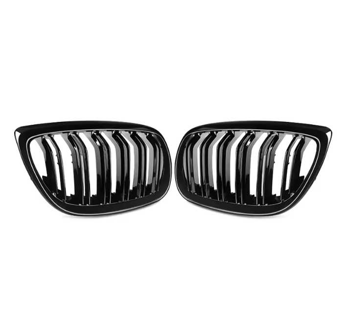E90/E91 Front Grille – Matte Black Double Line (Facelift LCI 2009-2012)