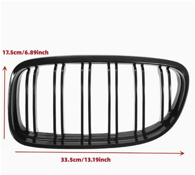 E90/E91 Front Grille – Matte Black Double Line (Facelift LCI 2009-2012)