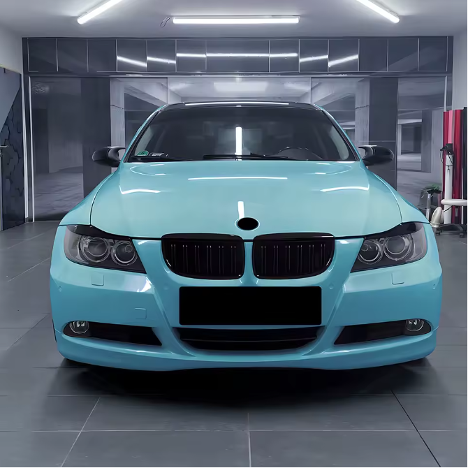 E90 Front Grille – Matte Black Double Line (E90 & E91 2005–2008, Pre-LCI)