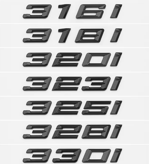 Rear Model Badge Emblem for BMW 3 Series E90 – Black or Silver (d & i)