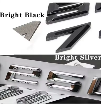 Rear Model Badge Emblem for BMW 3 Series E90 – Black or Silver (d & i)