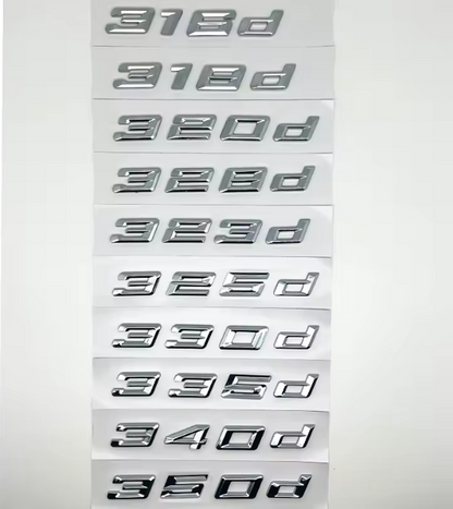 Rear Model Badge Emblem for BMW 3 Series E90 – Black or Silver (d & i)