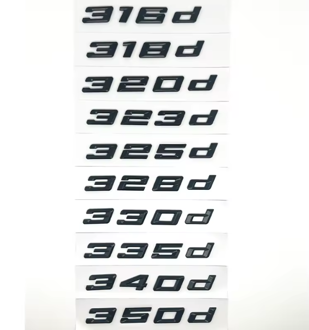 Rear Model Badge Emblem for BMW 3 Series E90 – Black or Silver (d & i)