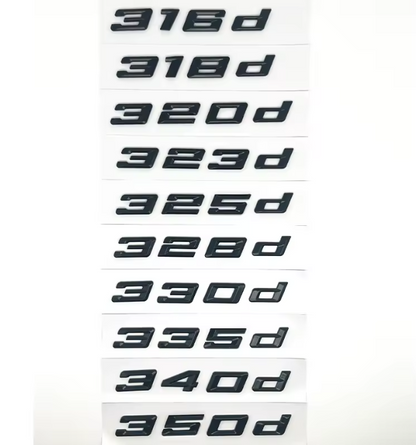 Rear Model Badge Emblem for BMW 3 Series E90 – Black or Silver (d & i)