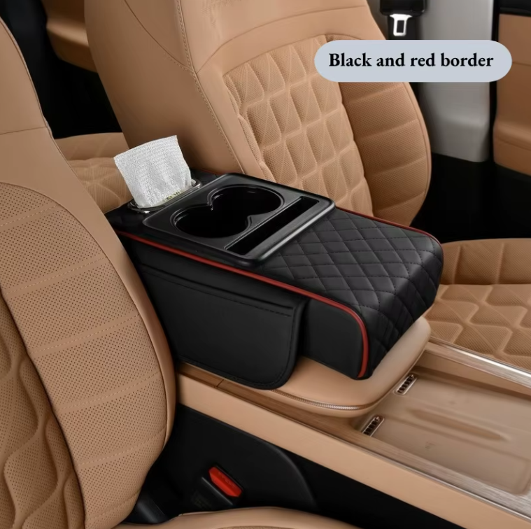 RealG Car Armrest – 2 Cup Holders