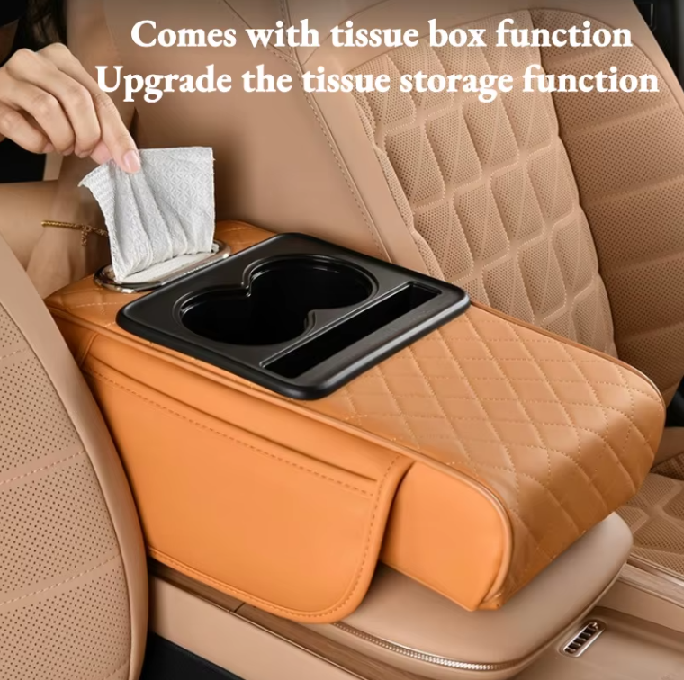 RealG Car Armrest – 2 Cup Holders