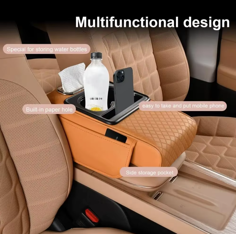 RealG Car Armrest – 2 Cup Holders