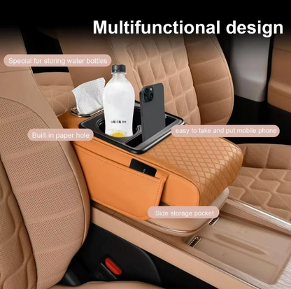 RealG Car Armrest – 2 Cup Holders