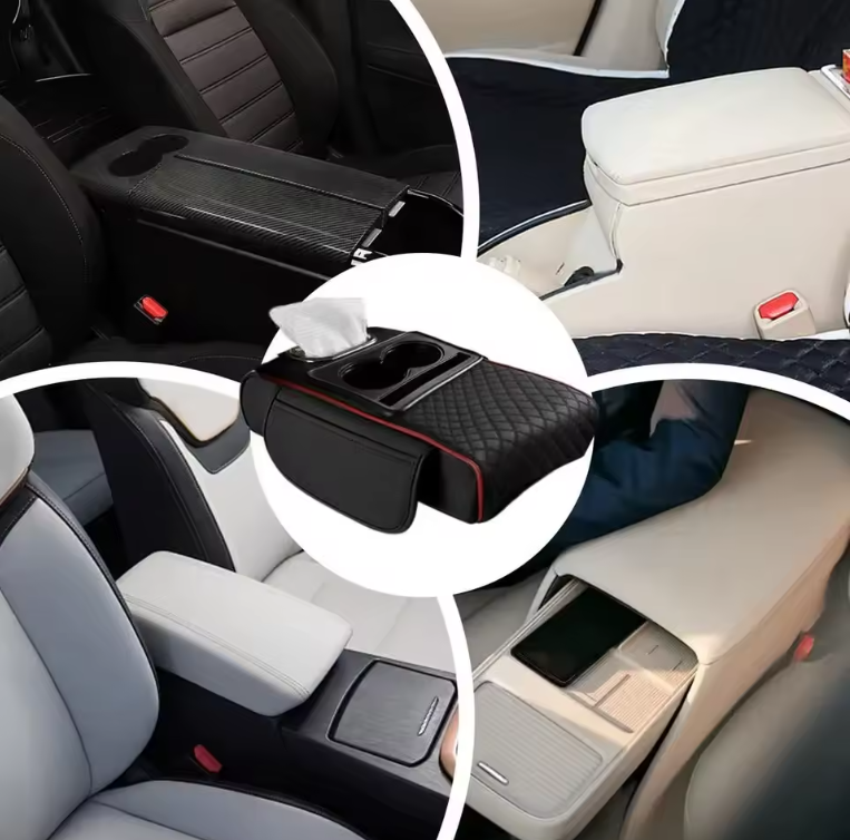 RealG Car Armrest – 2 Cup Holders