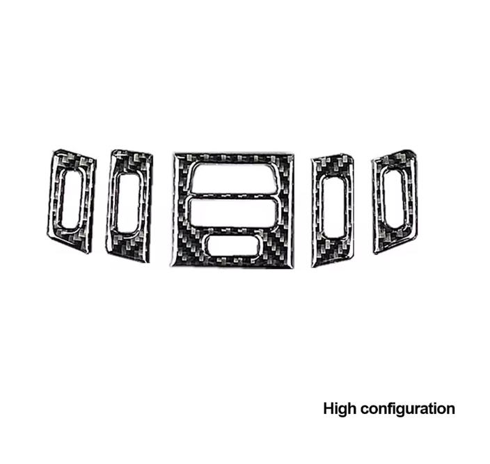 E90 Carbon Fiber Center AC Vent Trim Set 5PCS (2005–2012)