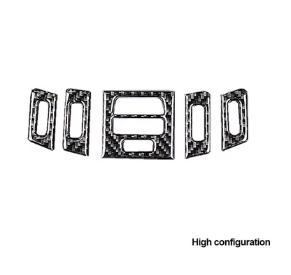 E90 Carbon Fiber Center AC Vent Trim Set 5PCS (2005–2012)