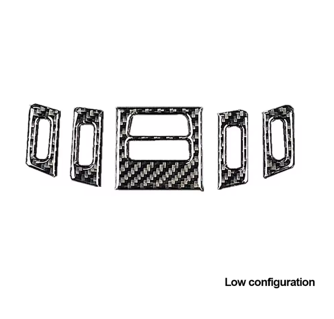 E90 Carbon Fiber Center AC Vent Trim Set 5PCS (2005–2012)
