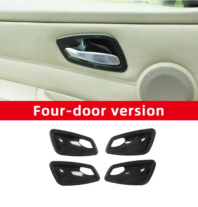 E90 Door Handle Bowl Trim – Interior Carbon / Silver Upgrade (E9X 2005–2012, Pre-LCI & LCI)