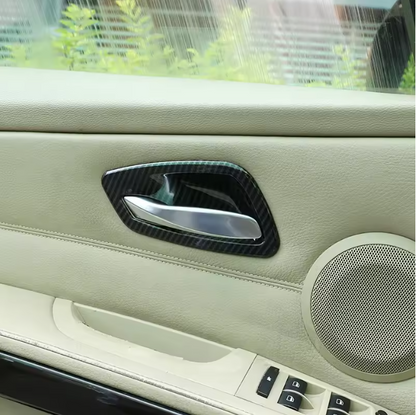 E90 Door Handle Bowl Trim – Interior Carbon / Silver Upgrade (E9X 2005–2012, Pre-LCI & LCI)