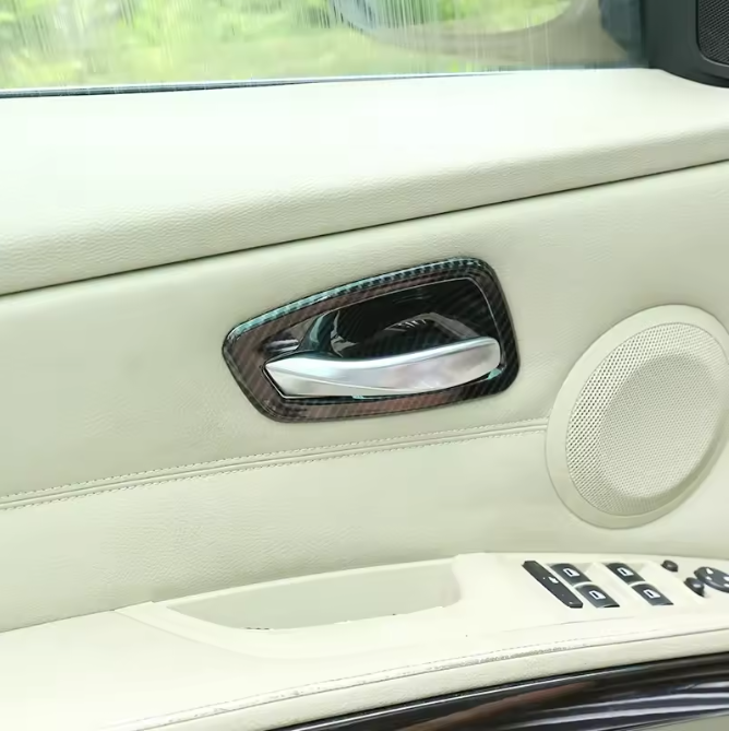 E90 Door Handle Bowl Trim – Interior Carbon / Silver Upgrade (E9X 2005–2012, Pre-LCI & LCI)